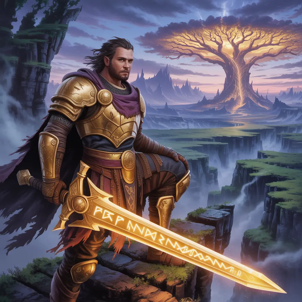 Elden Ring Tarnished warrior glowing Erdtree in the distance