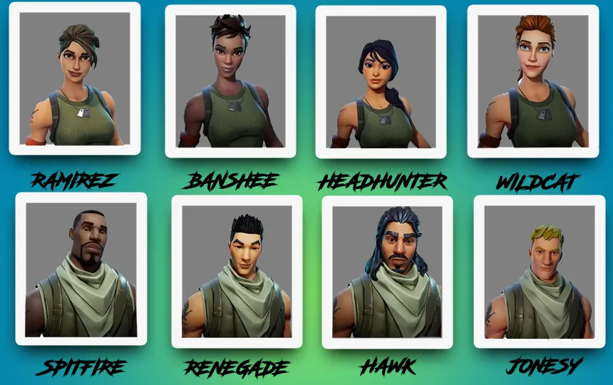 Fortnite default skin names