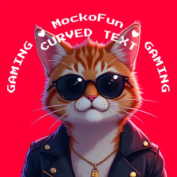 gaming curved text