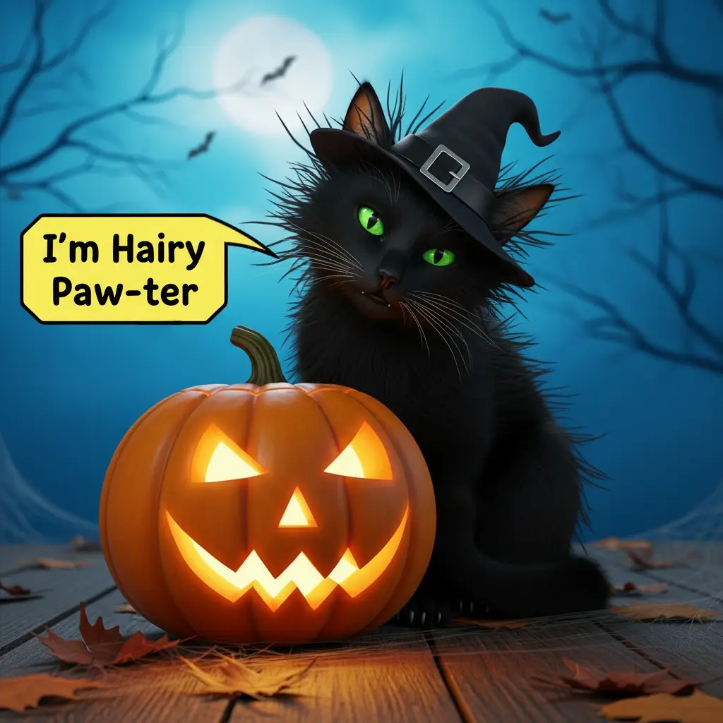 Halloween cute cat