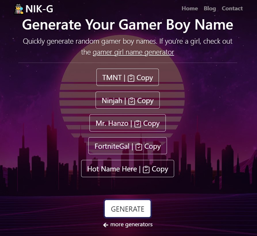 Nickname Generator